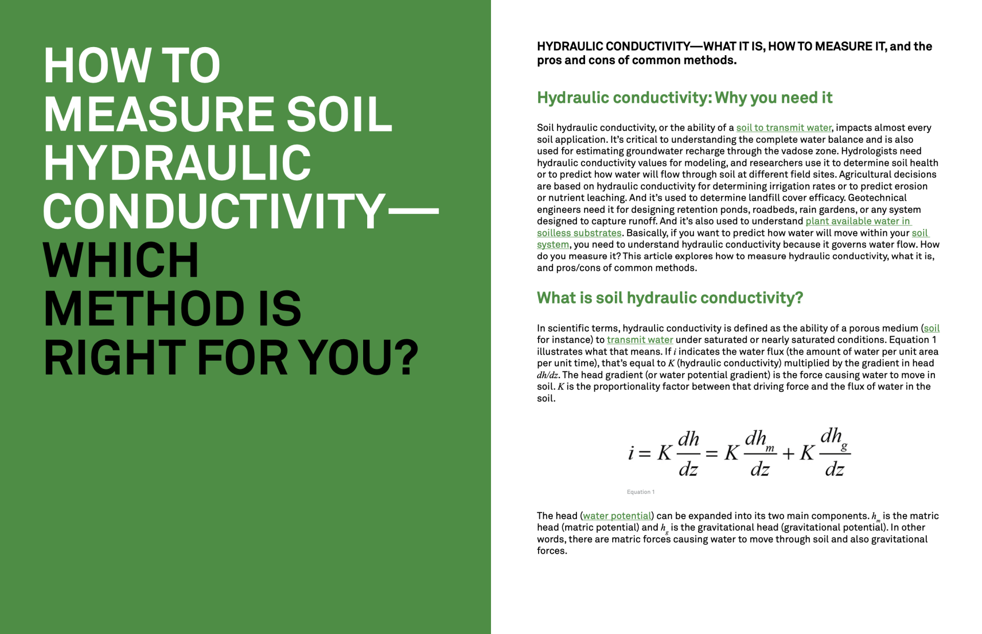 How To Measure Soil Hydraulic Conductivity— Which Method Is Right For
