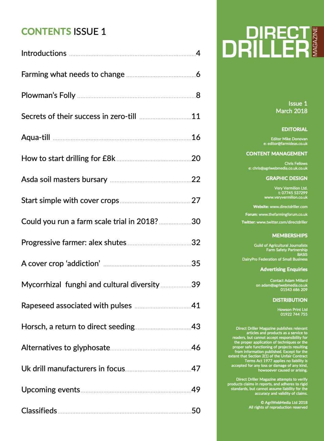 Direct Driller Issue 1 - What Needs to Change in Farming? | The Farming ...