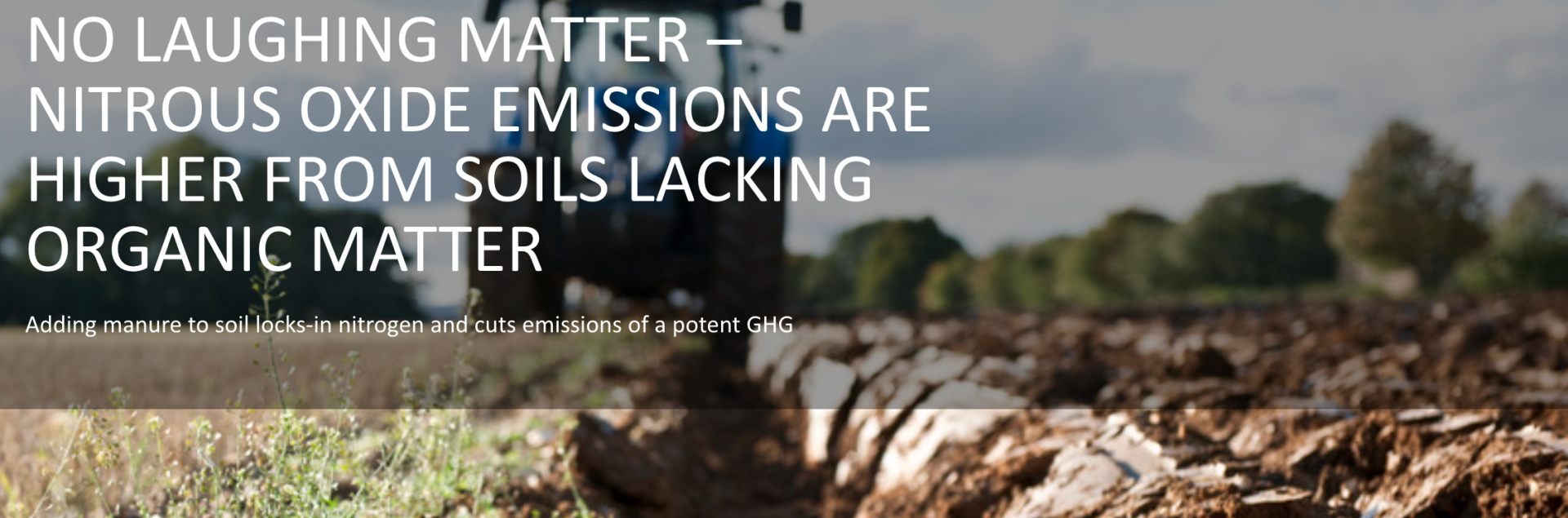 No Laughing Matter Nitrous Oxide Emissions Are Higher From Soils