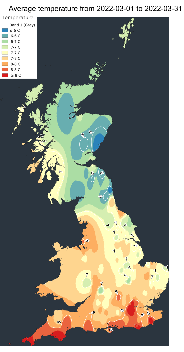March average temperatures || 2022 compared to 2023 | The Farming Forum