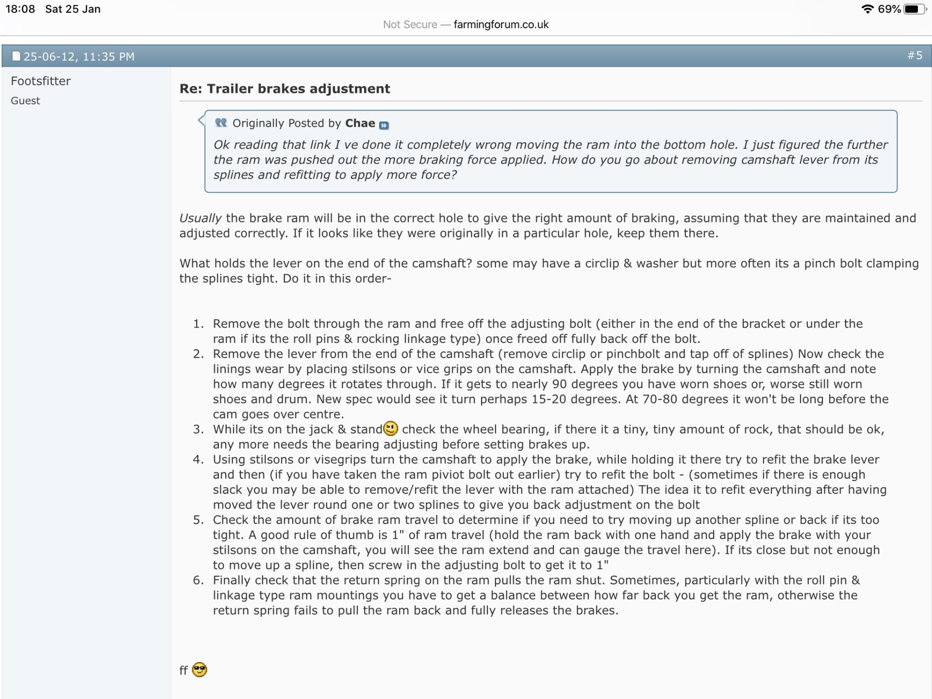 Hydraulic brake adjustment on trailer. Page 3 The Farming Forum