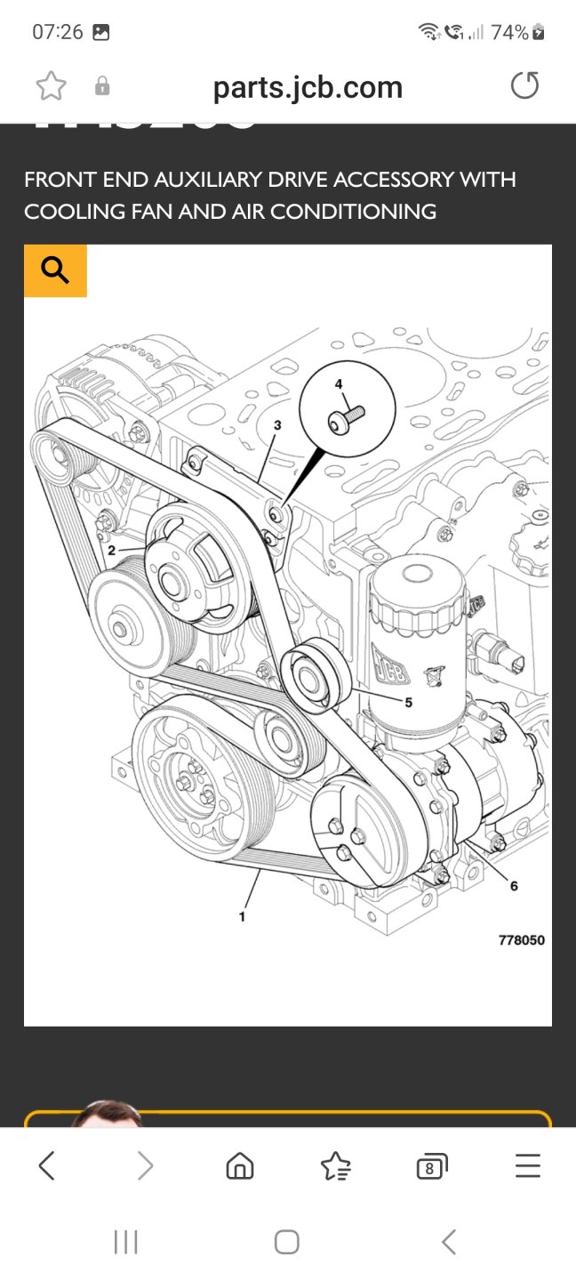 Jcb load all drive belt routing The Farming Forum