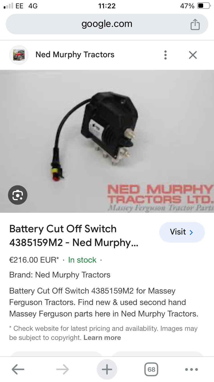 Massey Ferguson automatic battery isolator The Farming Forum