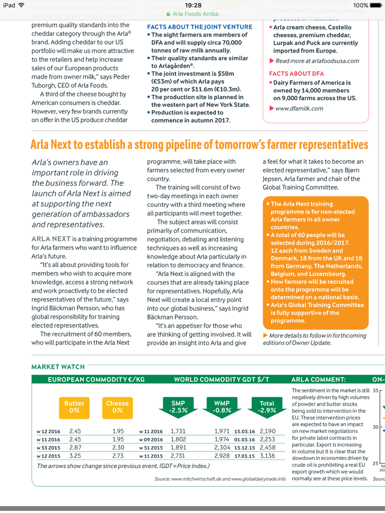 Arla next to establish a strong pipeline of tomorrow's farmer ...