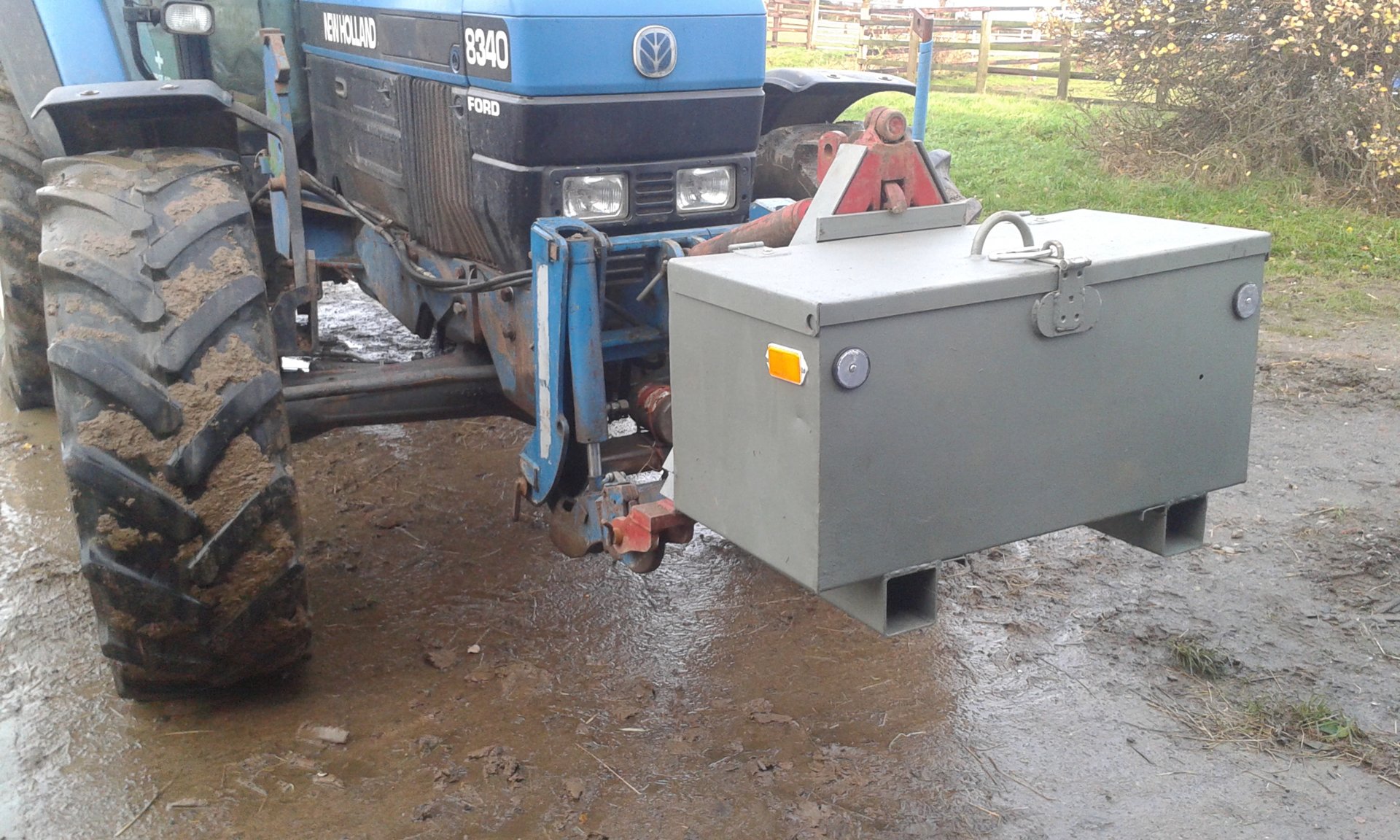 Homemade front weight/tool box pictures The Farming Forum